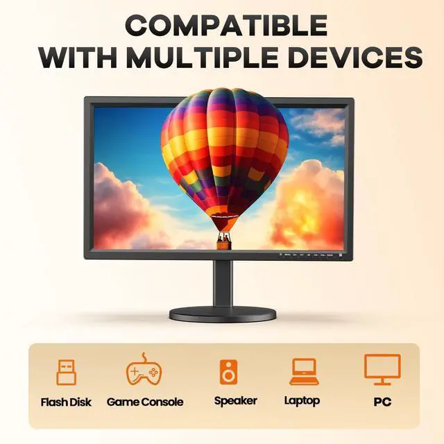 Alt view image 2 of 7 - 22 inch TV, Portable TV with Upgraded Antenna, HDMI/USB/AV Input | 2 in 1 Stand, Small Television for Kitchen, Home, Cars, RV, Office
