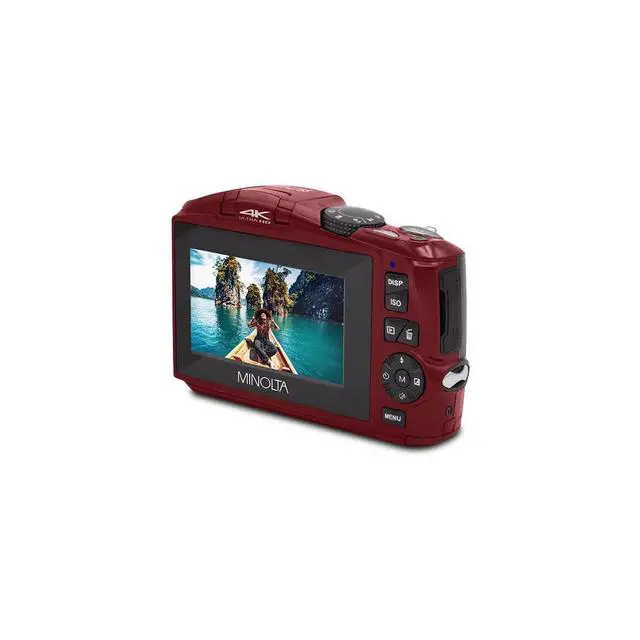 Alt view image 4 of 7 - MND55 64MP VLOG Digital Camera, 4K 60FPS Video, 16X Zoom (Red) | Capture sharp HD video with an easy-to-use touchscreen and versatile zoom for everyday recording
