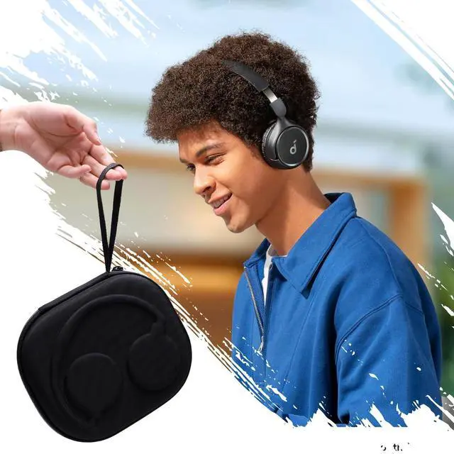 Alt view image 7 of 7 - Hard Case for Bose QuietComfort, QC Ultra, QC 45, QC 35, QC45 SE, QC SE Wireless Noise Cancelling Headphones, Soundcore H30i On-Ear Headphones - Black
