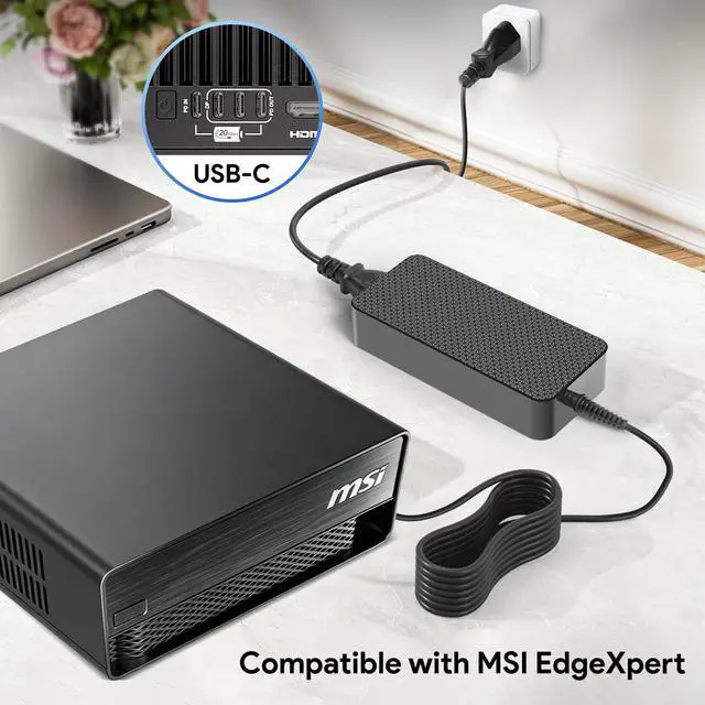 Alt view image 2 of 7 - 48V 5A 240W USB C GaN PD3.1 36V 5A 180W Power Supply with Detachabble USB- C Cable for NVIDIA DGX Spark/Asus Ascent GX10 Desktop AI Computer, Framework Laptop 16(2025), Thunderbolt 5 AI PC Gaming