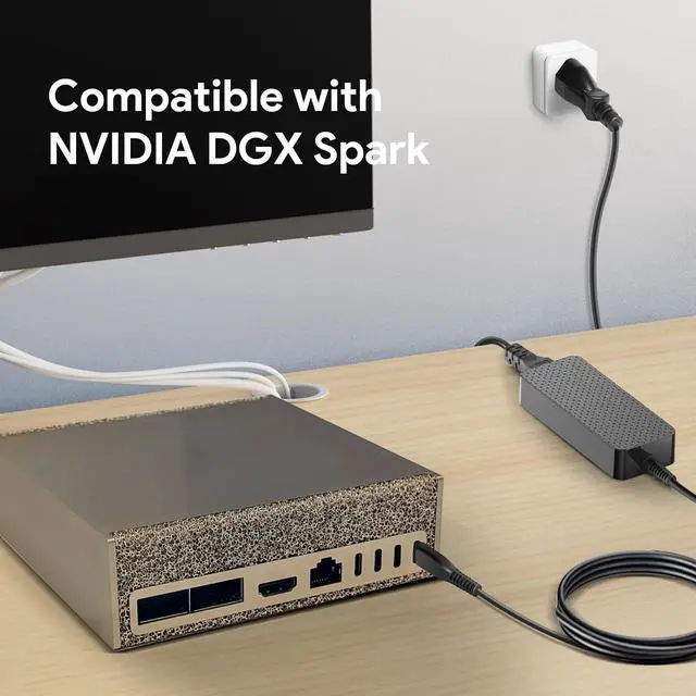 Alt view image 3 of 7 - 48V 5A 240W USB C GaN PD3.1 36V 5A 180W Power Supply with Detachabble USB- C Cable for NVIDIA DGX Spark/Asus Ascent GX10 Desktop AI Computer, Framework Laptop 16(2025), Thunderbolt 5 AI PC Gaming