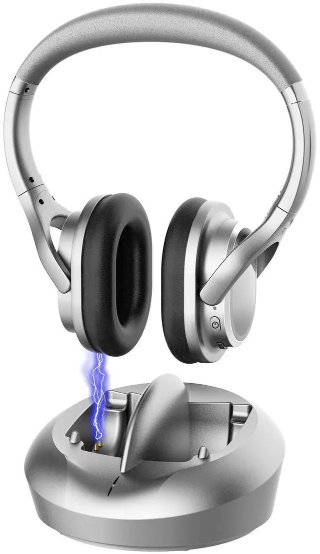Main image of TV Headphones Wireless with RF Transmitter Ideal Gift for Seniors | HiFi Stereo,Adjustable Headband,10Hour Battery,Lightweight,Easy Setup,No Latency,Optical AUX RCA Compatible,Gift for Elderly