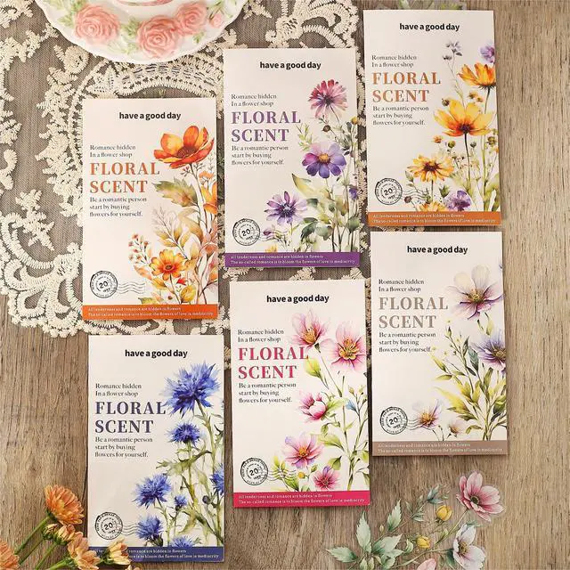 Alt view image 6 of 7 - 120 Pieces Watercolor Flower Stickers Set - Big 4.7" Waterproof Clear Botanical Floral Journaling Sticker for Scrapbook Junk Journal Supplies Bullet Journals Planner Collage Laptop Paper Crafts