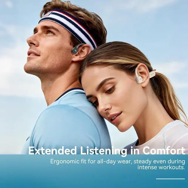 Alt view image 6 of 7 - B11 Bone Conduction Headphones, IP68 Waterproof Earbuds for Swimming, 32GB & Bluetooth 6.0 Wireless Underwater Open Ear Headphones with Mic for Sport