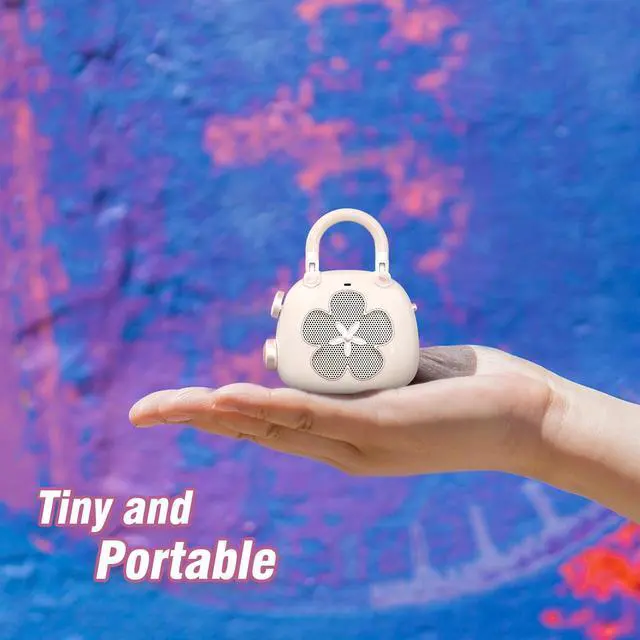 Alt view image 2 of 7 - Candy 2-in-1 Mini Bluetooth Speaker, Loud Audio, Cute Backpack Charm | 8H playtime, retro purse design, clear bass, easy carry, girls' favorite accessory, women's holiday gift, pink