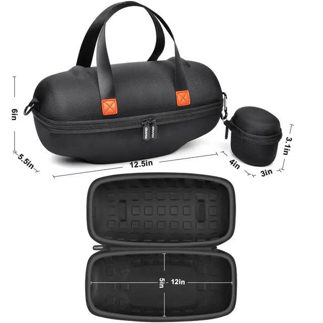 Alt view image 4 of 7 - Case Compatible with JBL Xtreme 4/3 Portable Waterproof Wireless Bluetooth Speaker. Travel Carrying Storage Organizer with Holder for Adapter (Box Only) -Black