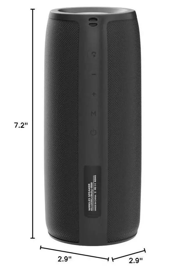 Alt view image 7 of 7 - M88 Bluetooth Speaker, Loud Bass Portable Outdoor Speaker | Deep bass sound, camping ready, backyard music, patio listening, travel speaker, dual pairing stereo