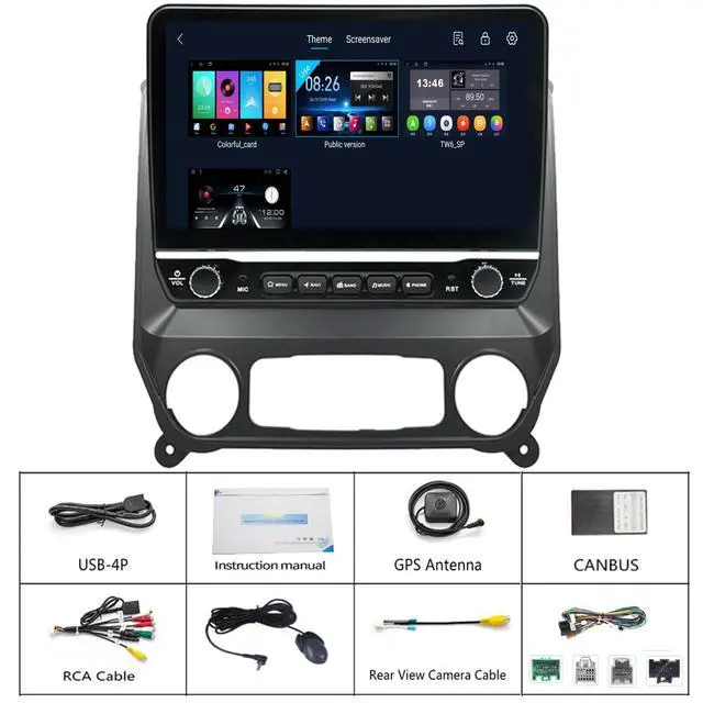 Alt view image 6 of 6 - for Chevy Silverado Sierra Radio Upgrade 2014 2015 2016 2017 2018,QLED Touch Screen Stereo,8 Core CPU,Carplay Android Auto Ready,Keep OEM Camera and Steering Wheel Control
