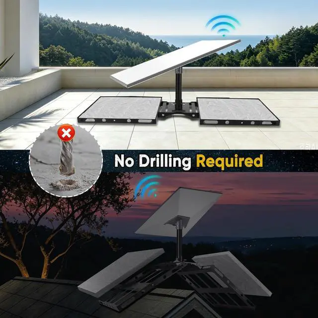 Alt view image 5 of 6 - Gen 3 Roof Mount for Starlink, Adjustable Starlink Roof Mount, No Drilling Required Starlink Standard Kit, Include Pipe Adapter