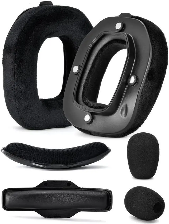 Main image of Velour Earpads for Astro A40 TR Headset | A40 TR Mod Kit Ear Cushions and Headband, Upgrade High-Density Noise Cancelling Foam, Added Thickness