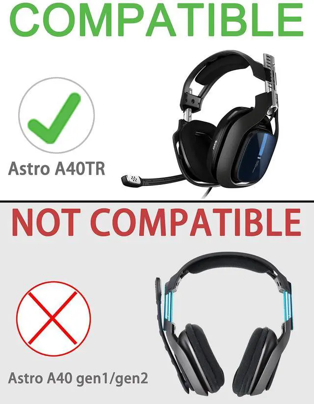 Alt view image 2 of 6 - Velour Earpads for Astro A40 TR Headset | A40 TR Mod Kit Ear Cushions and Headband, Upgrade High-Density Noise Cancelling Foam, Added Thickness