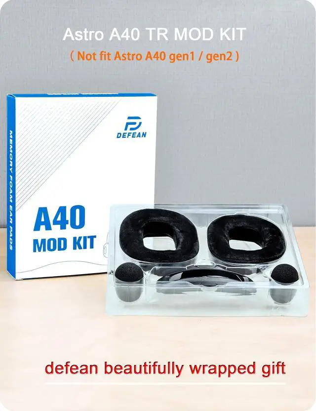 Alt view image 6 of 6 - Velour Earpads for Astro A40 TR Headset | A40 TR Mod Kit Ear Cushions and Headband, Upgrade High-Density Noise Cancelling Foam, Added Thickness