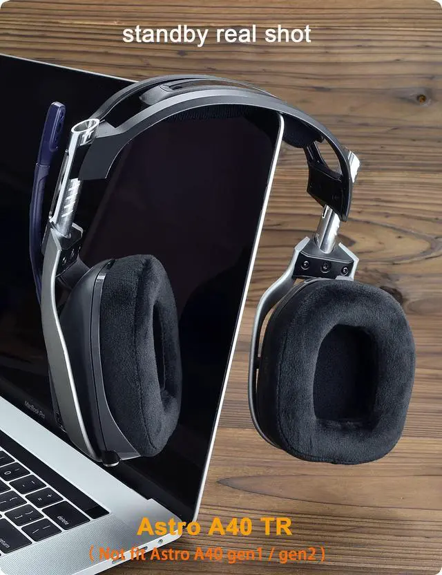 Alt view image 4 of 6 - Velour Earpads for Astro A40 TR Headset | A40 TR Mod Kit Ear Cushions and Headband, Upgrade High-Density Noise Cancelling Foam, Added Thickness