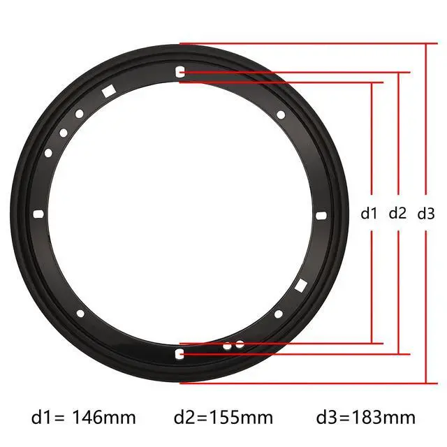 Alt view image 4 of 7 - 6.5" Speaker Grill Covers, Black Color, 2Pcs | ABS Plastic Frame with Metal Mesh, Two-piece Design, Car / Home Audio Speaker Subwoofer Guard Protector