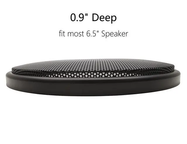 Alt view image 5 of 7 - 6.5" Speaker Grill Covers, Black Color, 2Pcs | ABS Plastic Frame with Metal Mesh, Two-piece Design, Car / Home Audio Speaker Subwoofer Guard Protector
