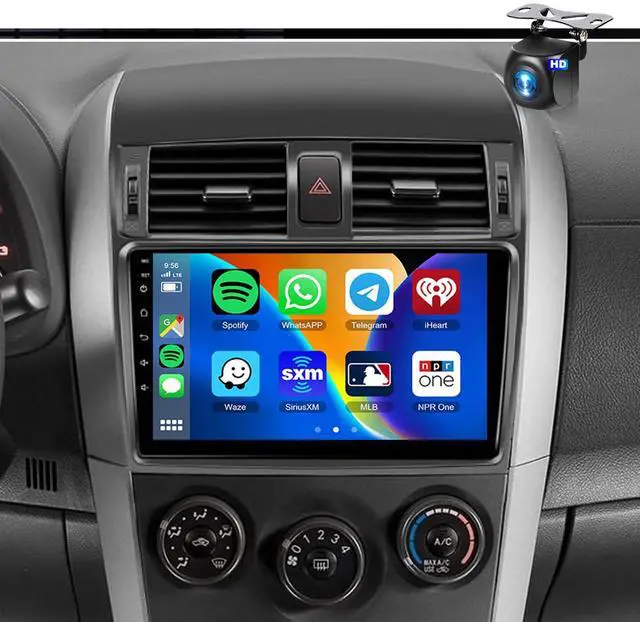 Main image of 2G+64G Car Stereo for Toyota Corolla 2009 2010 2011 2012 2013 | Android15 Car Radio with Wireless Carplay/Android Auto 9" TouchScreen GPS 5G WiFi Bluetooth FM/RDS 28UI SWC Backup Camera Mic