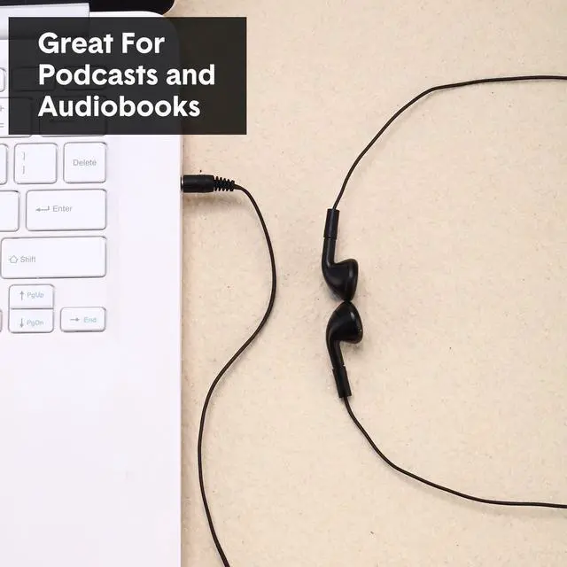 Alt view image 3 of 6 - 150 Packs Earbuds Bulk Earphones with 3.5 mm Headphones Wired Ear Earbud Wired Earphone for Adult Teacher Office Home Computer Travel Library Individually Packed(Black)