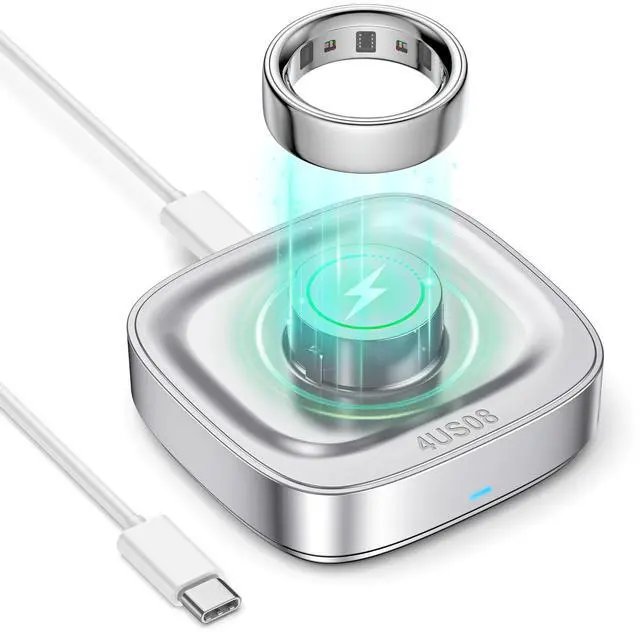 Main image of Charger Compatible with Oura Ring Gen 4,Portable Replacement Fast Charging Dock with USB-C Cable for Smart Ring (Size 8)