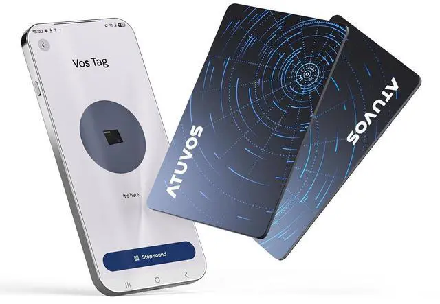 Main image of Air-Tag Wallet Tracker Card Ultra Slim 1.6mm for Android & iOS, Dual System Rechargeable Item Locator Works with Google Find Hub or Apple Find My APP for Luggage, Suitcase, Passport, 2 Pack