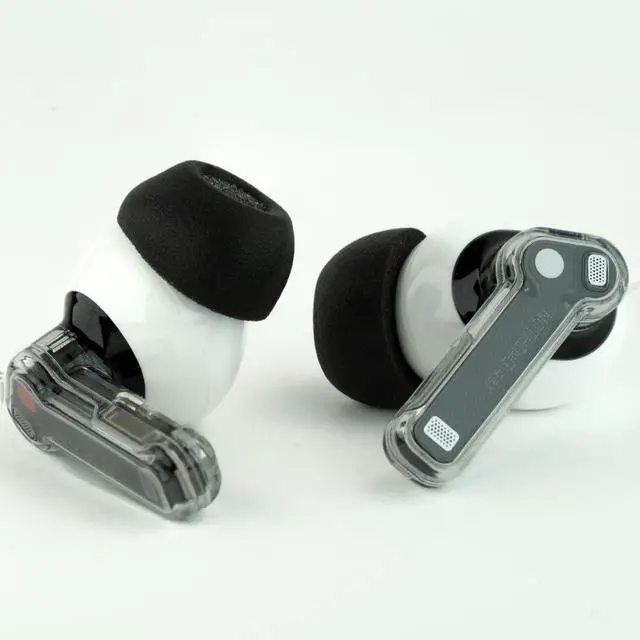 Alt view image 5 of 7 - TWo-230-A Premium Memory Foam Replacement Ear Tips | For JBL Tour Pro 3, Nothing Ear & OnePlus Buds; Comfort, Noise Isolation, secure fit; Black, (S/M/L) (3 Pairs)