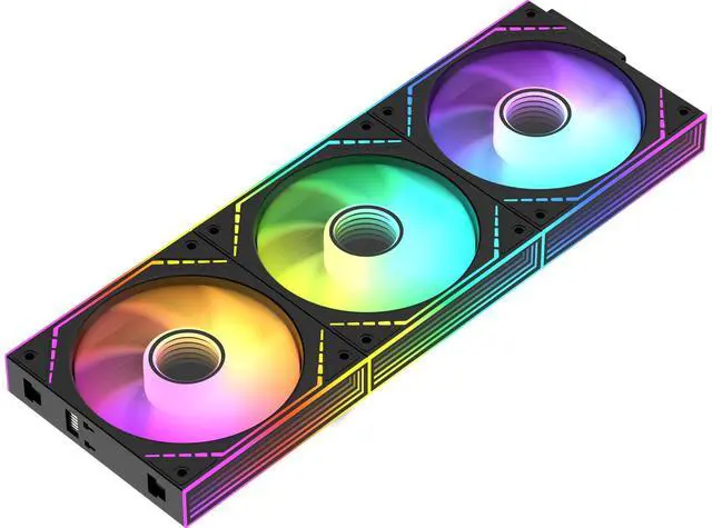 Main image of TL-M12Q-S X3 120mm ARGB Case Fans, 2000RPM, 68.9CFM, 3-Pack | Daisy Chain Wiring, ARGB Fan Blades, Infinity Mirror Lighting