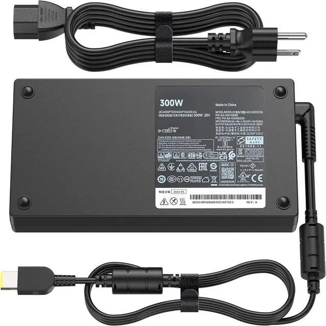 Main image of 300W AC Charger Compatible with Lenovo Legion 7 7i 5i 5Pro R7000P R9000P R9000K Y9000K Y9000X Slim Tip Laptop Power Adapter Supply Cord