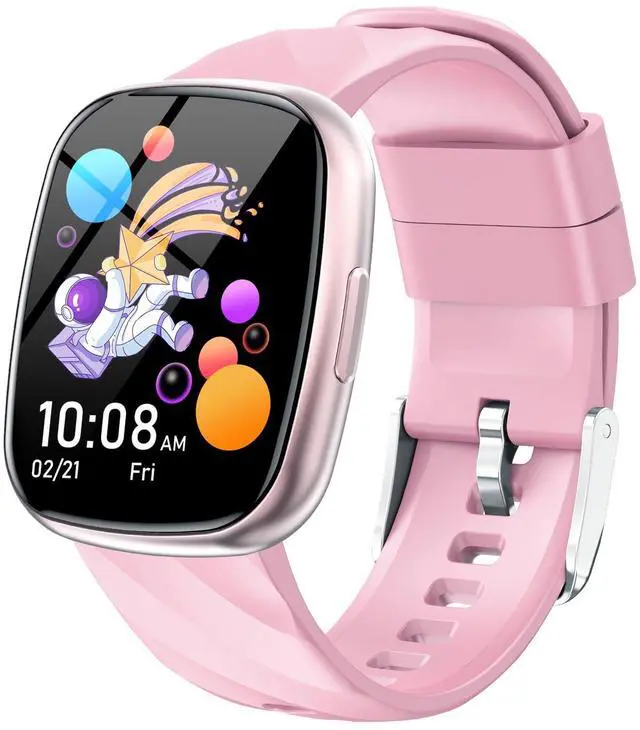 Main image of Smart Watch for Kids Fitness Activity Tracker for Boys Girls, Waterproof, Puzzle Games, Alarm Music, Sport Mode, Heart Rate, Sleep, Pedometer, Children Smartwatch Birthday Gift (Pink)