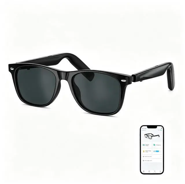 Main image of AI Glasses, Smart Glasses Powered by ChatGPT, Real-Time AI Translation | Polarized lens, AI translation in 145 languages, Handsfree calls, Immersive audio, Holds AI conversations, 11H Playtime