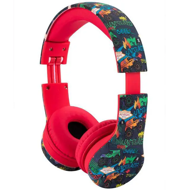 Alt view image 2 of 7 - Play+ Kids Headphones with Volume Limiting for Toddlers (Boys/Girls) - Monster Trucks