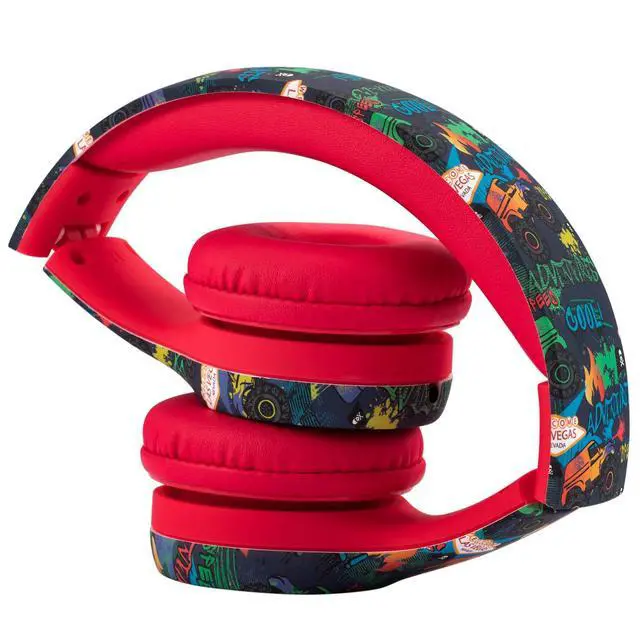 Alt view image 4 of 7 - Play+ Kids Headphones with Volume Limiting for Toddlers (Boys/Girls) - Monster Trucks