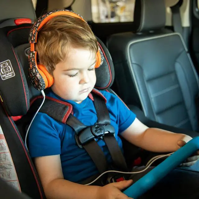 Alt view image 5 of 7 - Play+ Kids Headphones with Volume Limiting for Toddlers (Boys/Girls) - Monster Trucks