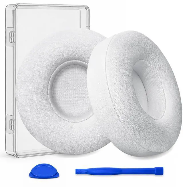 Main image of Replacement Ear Pads for Beats Solo 2 & Solo 3 Wired & Wireless Headphones, Ear Cushions, Ear Cups Cover Repair Parts (White)