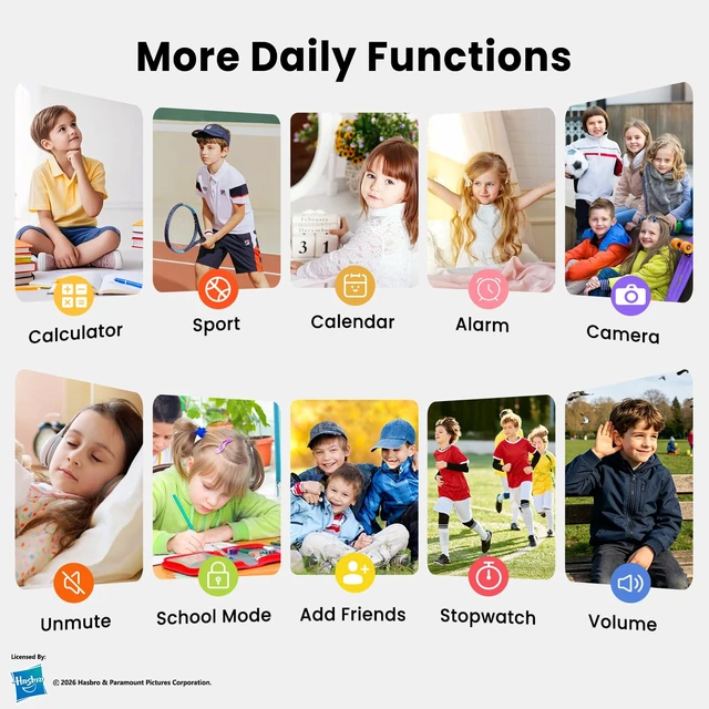 Alt view image 7 of 7 - 4G Kid Phone Watch with SIM Card, Kids Smart Watch for Boys Girls | with GPS Tracker Call SOS Video Call IP68 Waterproof Camera , Smartwatch for Ages 4-12 Children Birthday Gift, Black