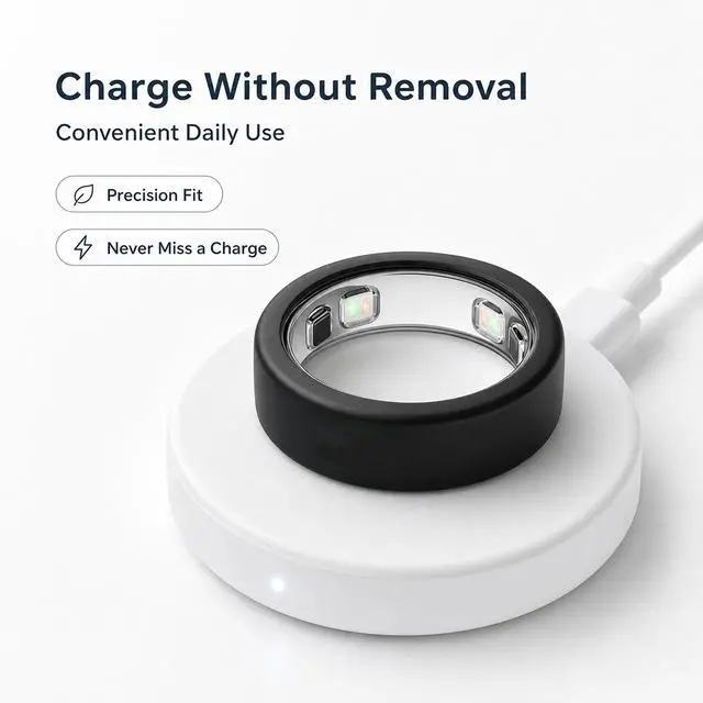 Alt view image 5 of 7 - 8 Pack Ring Cover Compatible with Oura Ring 5, Ultra-Thin Silicone Ring Protector Case, Soft Comfortable Anti-Scratch Ring Guard, Supports Charging with Cover On