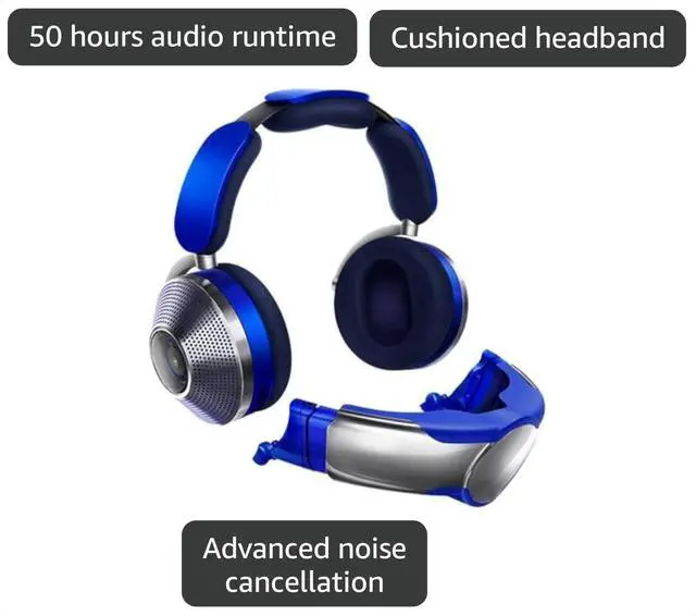Alt view image 2 of 2 - Zone WP01 Headphone, Air Purification, Advanced Noise Cancellation, Touch & Voice Control, Built-in Accelerometer, Beamforming & Noise-Cancelling Microphones, Ultra Blue/Prussian Blue | WP01