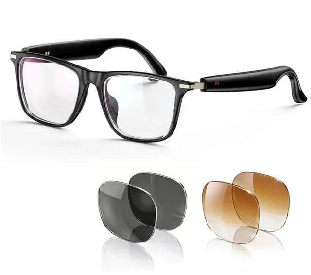 Main image of 2026 AI Bluetooth Smart Glasses,AI Real-Time Translation Glasses,Music Playback & Hands-Free Calls,AI Smart Glasses with Blue Light Lenses+Sunglasses Lenses+Brown Lenses for Men & Women
