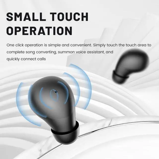 Alt view image 6 of 7 - Mini Invisible Headphones Bluetooth 5.4 True Wireless Hidden in-Ear Earphones Sport Audio Earbud,Comfortable Mini Earbuds for Sleep Friendly Side Sleeping Earphones, for Work (Black)