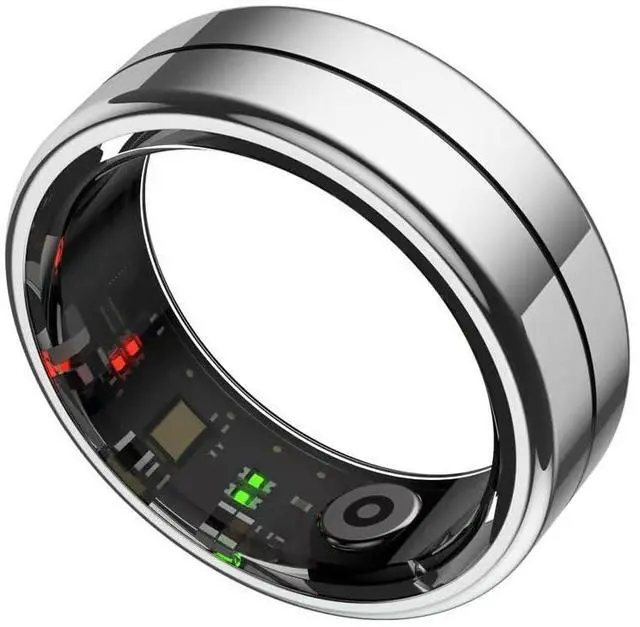 Main image of Smart Ring for Women and Men 24/7 Activities/Fitness Tracker & Health Monitor (Heart Rate/ Blood Oxygen/HRV/Stress/Sleep Tracking) IPX8 Waterproof Long Battery Life (No Subscription Fee)(Silver, 10#)