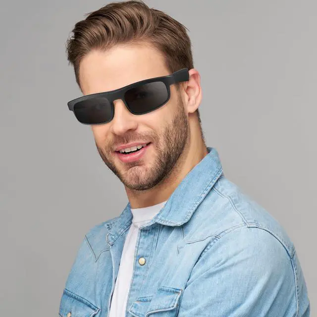 Alt view image 5 of 7 - Smart Glasses, Polarized Bluetooth Sunglasses, Built-in Mic & Speakers, Voice Assistant, UV Protection Audio Sun Glass