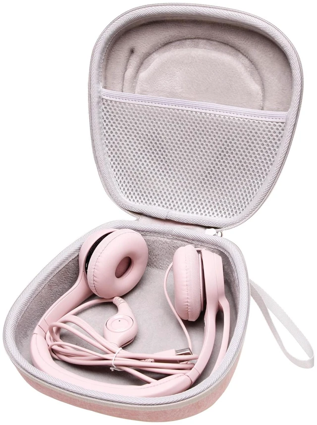 Main image of Case for Logitech H390/H391/Zone 301/H111/H570e Wired Headset Pink Hard Carrying Travel Wired Headset Case for Logitech H390/H391/Zone 301/H111/H570e & JIAMQISHI/Poly Blackwire 3220/AOC
