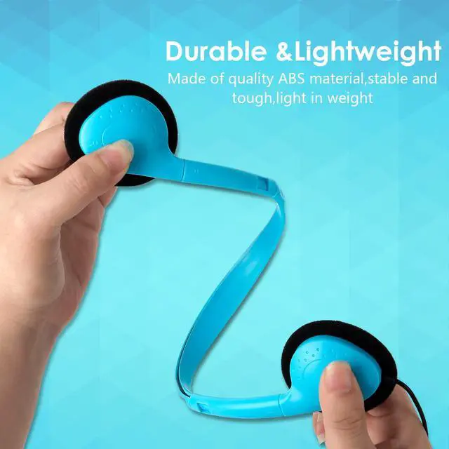 Alt view image 3 of 7 - 20 Pack Bulk Classroom Headphones for Students Kids School | Wholesale Headphones Class Set with 3.5mm Jack for Chromebook Laptop PC Computer (Mixed Colors)