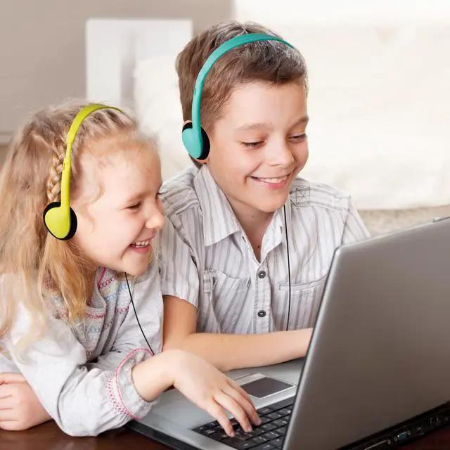 Alt view image 6 of 7 - 20 Pack Bulk Classroom Headphones for Students Kids School | Wholesale Headphones Class Set with 3.5mm Jack for Chromebook Laptop PC Computer (Mixed Colors)