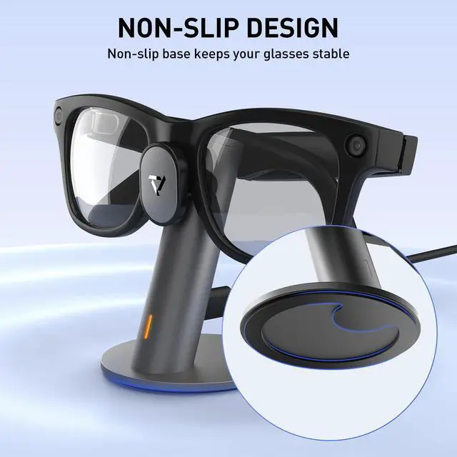 Alt view image 5 of 7 - Charging Stand Compatible with Ray-Ban Meta Wayfarer/Headliner/Skyler | Magnetic Aluminum Portable Dock, Compatible with (Gen 1&2), Carina C2, Not for Oakley, Display and Blayzer