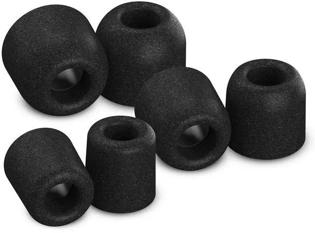 Main image of 600 Core Series Memory Foam Replacement IEM Ear Tips, Black (S/M/L) | 3 Pairs, for Truthear, Sennheiser, Moondrop & More, Superior Noise Isolation, Ultimate Comfort, Secure Fit
