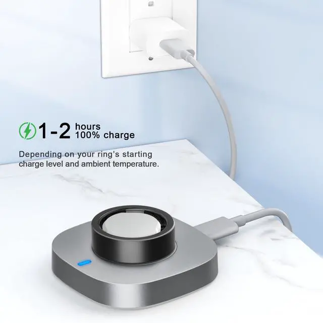 Alt view image 3 of 7 - Charger Compatible with Aura-Ring Gen 3 Size 7 | Fast Charging Dock with USB-C Cable Aura-Ring 3 Accessories