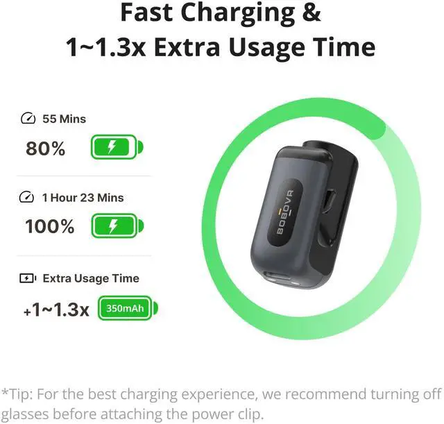 Alt view image 6 of 7 - CG2 Charging Dock Accessories,Compatible with Ray-Ban Meta Smart AI Glasses & Oakley Meta HSTN, 3-in-1 Magnetic Charging Station with Portable Battery Clip and Travel Case