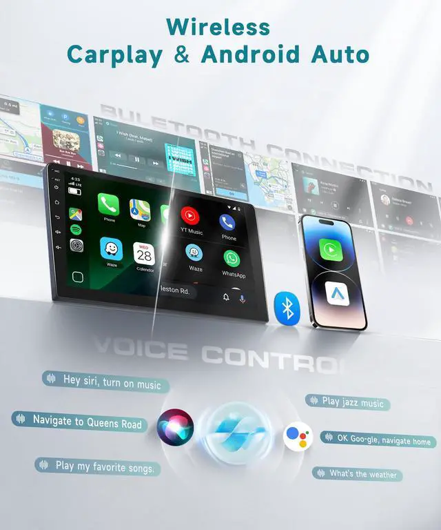 Alt view image 4 of 7 - 4Core 4+64G Android Car Stereo for Ford Fusion Mondeo 2013-2019 with 5G WIFI DSP/Wireless Carplay/Android Auto, 9 inch 1280*720 Touchscreen Radio Bluetooth 5.0 FM/RDS Mirrorlink Backup Camera