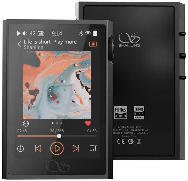 Main image of M1 Plus Protable Music Player M1Plus MP3 High-Definition Lossless ES9069Q DAC Dual SGM8262 Amplifier PCM768 DSD512 Bluetooth 5.2 LDAC WiFi DLNA Black