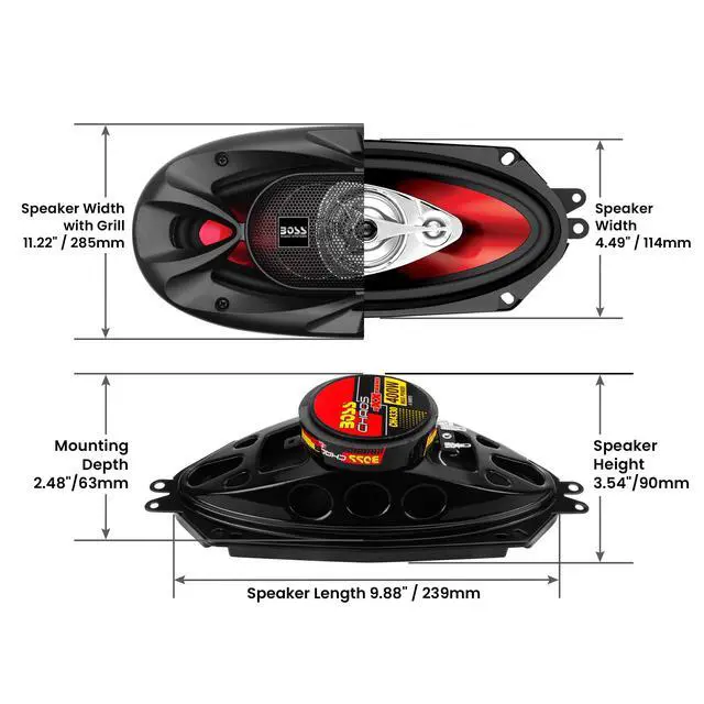 Alt view image 5 of 6 - CH4330 4X10 Inch Car Speakers (Pair), 400 Watts, 3 Way