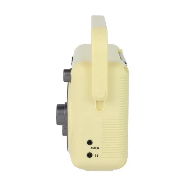Alt view image 3 of 5 - SB2002YL Portable AM/FM Radio with Headphone Jack and Aux-in Jack with AC/DC Power (Yellow)